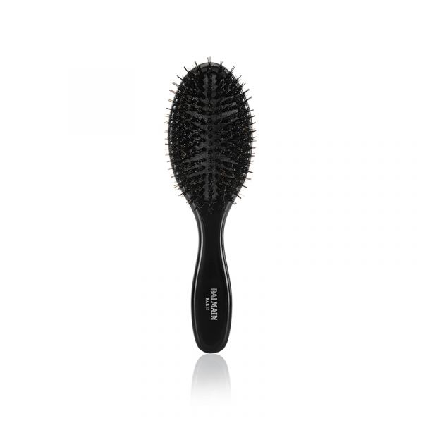 Black Balmain Hair DoubleHair extensions brush