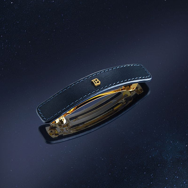 Balmain Hair Limited Edition Leather Barrette Cosmic Sapphire