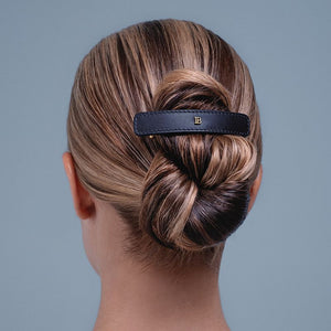 Balmain Hair Limited Edition Leather Barrette Cosmic Sapphire