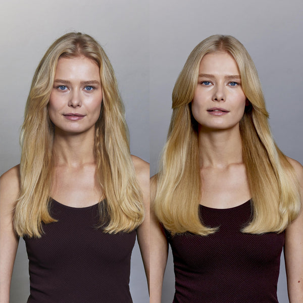 Hair by Sam McKnight Love Me Do Shine Oil before and after