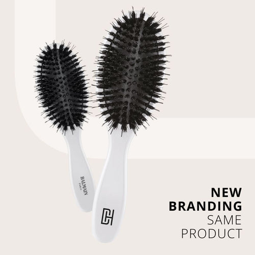 White Balmain Hair DoubleHair extensions brush
